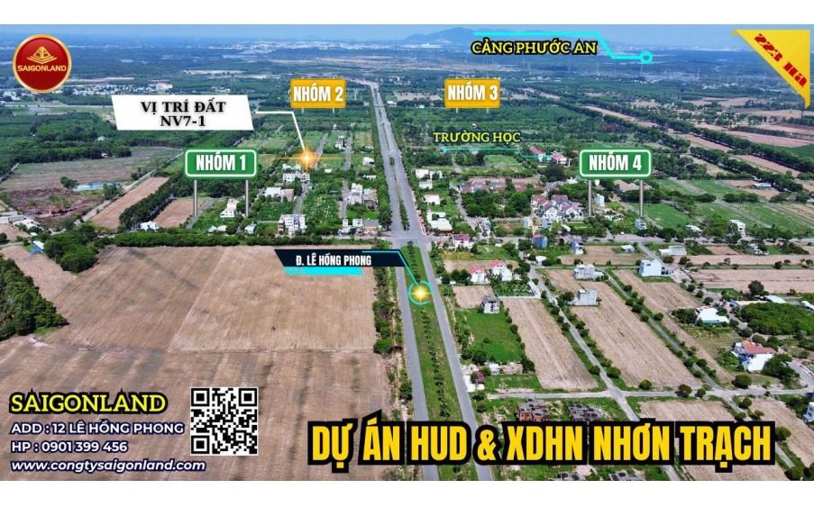 CTy Saigonland - Sản phẩm đất nền sổ sẵn Hud và XDHN Nhơn Trạch vị trí đẹp cho nhà đầu tư An Cư - Tích Sản
